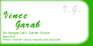 vince garab business card